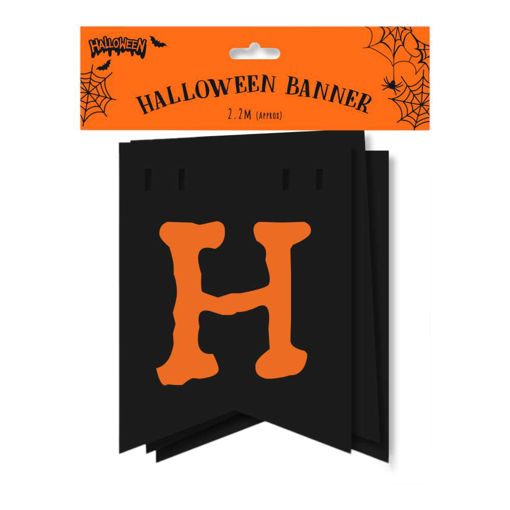 Picture of HALLOWEEN PAPER BANNER 13.5CM X 2.22 METRES